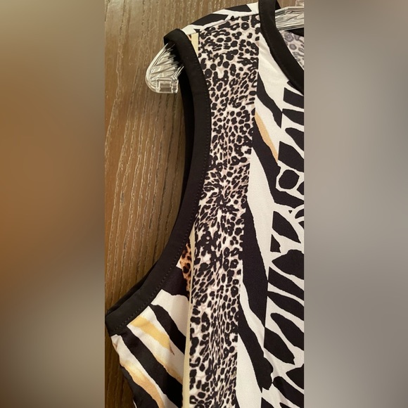 Perception Concepts NWT Animal Print Sleeveless Top Blouse L - Picture 4 of 7